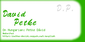 david petke business card